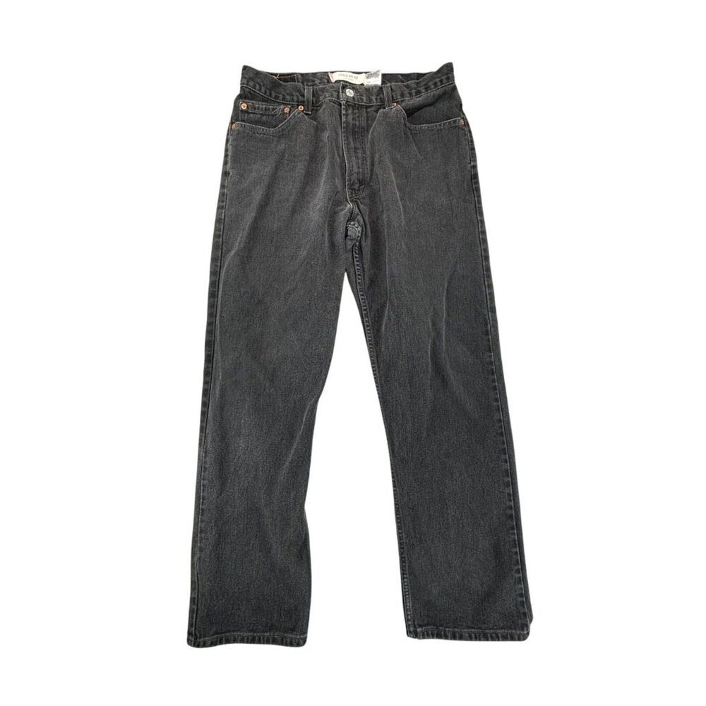 Levis 505 Regular Fit Jeans W36 L32 Black Denim Mens 100% Cotton